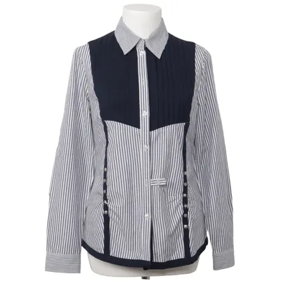 Shirt (Blauw, Wit) van Alba Moda Katoen, Polyester