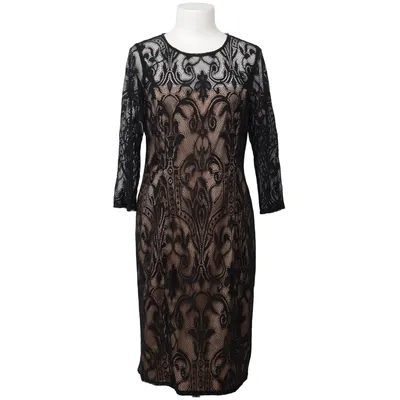 Robe (Noir, Beige) de Adrianna Papell Élasthane, Polyamide, Polyester