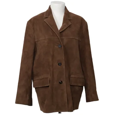 Leren blazer (Bruin) van Source Unknown Suède