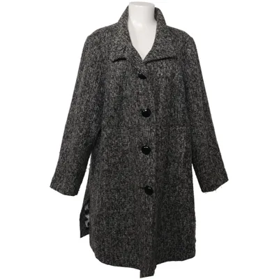 Mantel (Schwarz, Weiß) von THEA 42 plus Acryl, Polyester, Viskose, Wolle