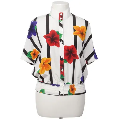 Kortärmad skjorta (Vit, Flerfärgad) från Felicia Polyester