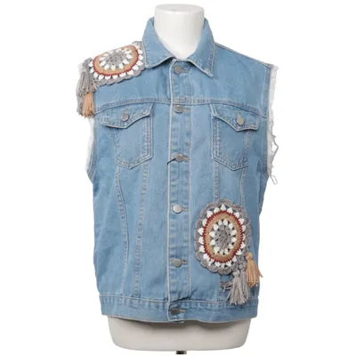 Jeansweste (Blau, Mehrfarbig) von Golden Days Acryl, Baumwolle, Polyester