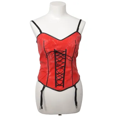 Korsett (Rot, Schwarz) von Black Level Polyester, Polyurethan