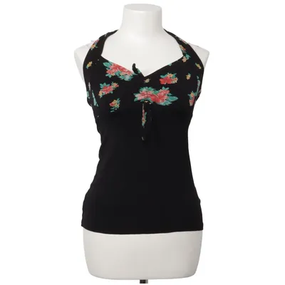 Haltertop (Zwart, Meerkleurig) van Pussy Deluxe Elastaan, Viscose