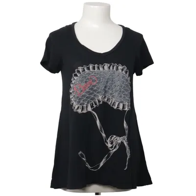 T-shirt (Schwarz) von Lauren Moshi Baumwolle, Seide, Viskose