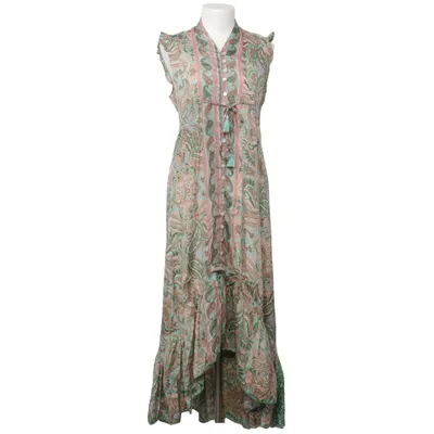 Maxi jurk (Blauw, Bruin, Meerkleurig) van Flex Moda Polyester, Zijde, Viscose