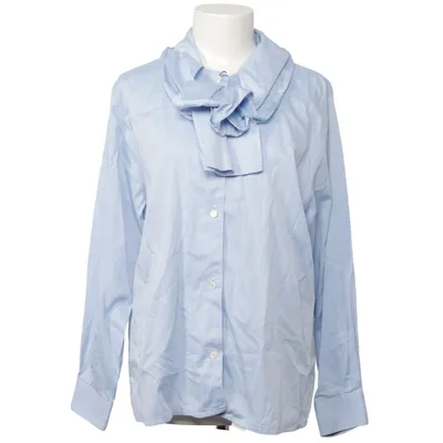 Sløjfebluse (Blå) fra Daniels & Korff Bomuld, Polyester