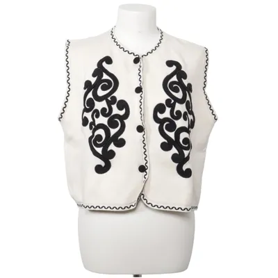 Vest (White, Black) from Kilky Polyamide, Wool