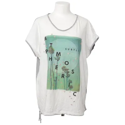T-shirt (Blanc, Gris) de Cecil Coton, Modal, Viscose