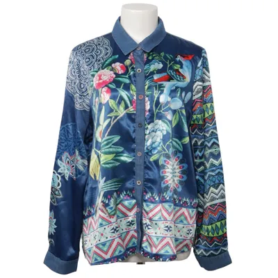 Bluse (Blå, Flerfarvet) fra Pascal Elastan, Polyester