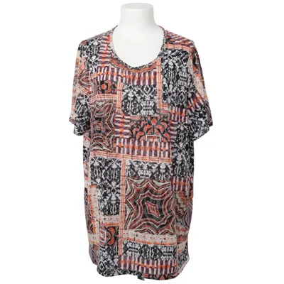Top (Black, Orange, Multicolored) from Janina Curved Polyester, Viscose