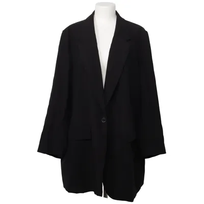 Blazer (Black) from H&M Linen, Polyester, Viscose