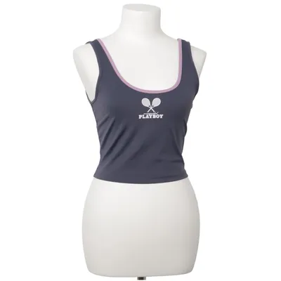 Crop top (Grijs) van Playboy x Missguided