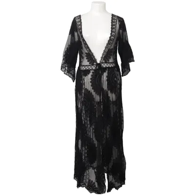 Strandkleid (Schwarz) Baumwolle, Polyester
