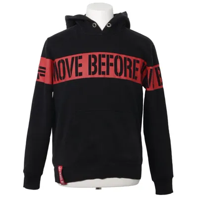 Hoodie (Black, Red) from Alpha Industries Cotton, Polyester