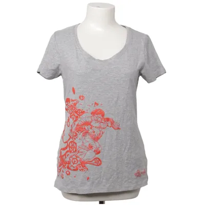T-shirt (Grijs, Rood) van Uefa Katoen, Elastaan