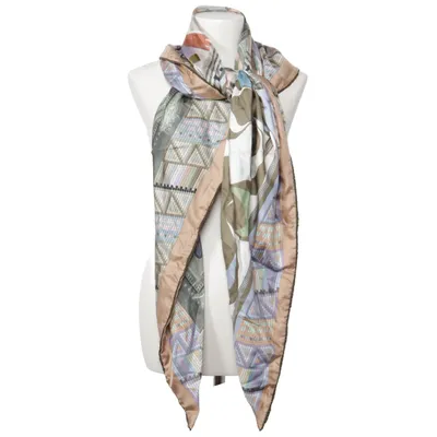 Shawl (Beige, Multicolored)