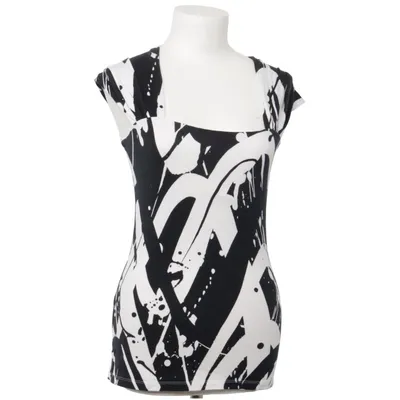 Top (Black, White) from Express Cotton, Elastane, Modal