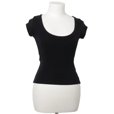 T-shirt (Zwart) van Zara Katoen, Elastaan