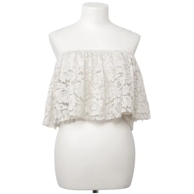 Tube top (White) from L&S Elastane, Polyamide, Viscose