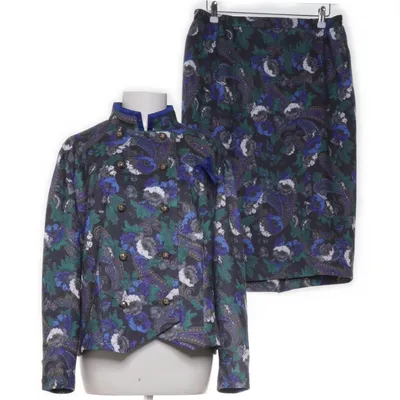 Tailleur jupe (Bleu, Vert, Multicolore) de Schneberger Polyester, Fourrure de lapin