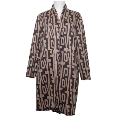 Coat (Beige, Black) from Pink Cherry Elastane, Polyester