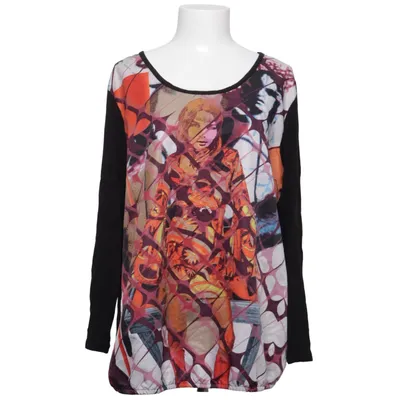 T-shirt à manches longues (Noir, Multicolore) de Sheego Trend Polyester