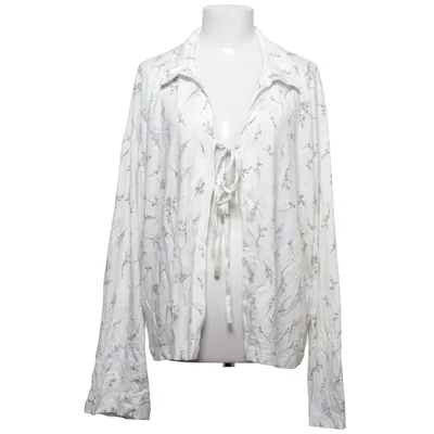 Blouse (Wit, Meerkleurig) van Gina Tricot Katoen, Elastaan, Modal
