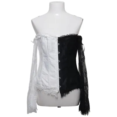 Corset (Black, White) Cotton, Elastane, Polyester
