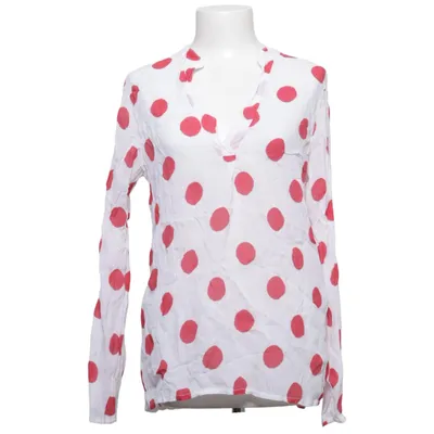 Bluse (Weiß, Rot) von V Milano Seide, Viskose