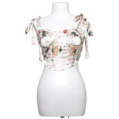 Crop top (White, Multicolored) from Zaful Polyester