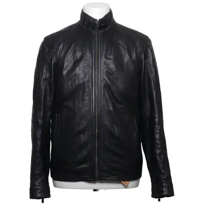 Læderjakke (Sort) fra Massimo Dutti Bomuld, Polyester