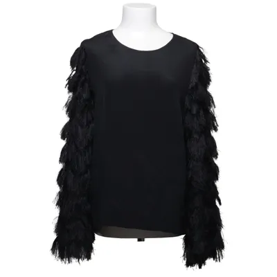 Haut (Noir) de Ida Sjöstedt Acétate, Polyester, Soie