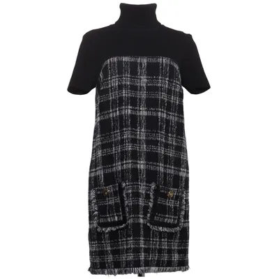 Dress (Black, White) from Elisabetta Franchi Cotton, Viscose