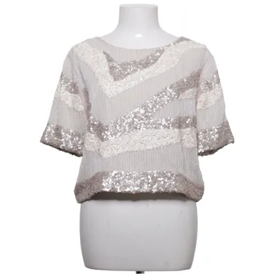 Top (Beżowy, Srebrny, Biały) z H&M Poliester