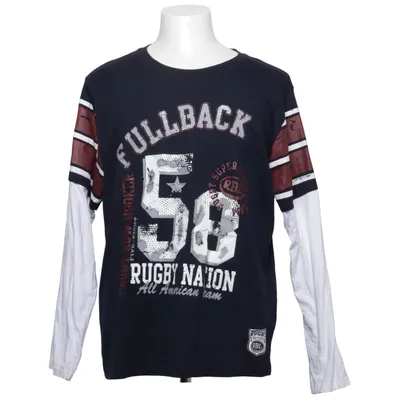 Rugbytröja (Blå, Vit, Röd) från All American Bomull