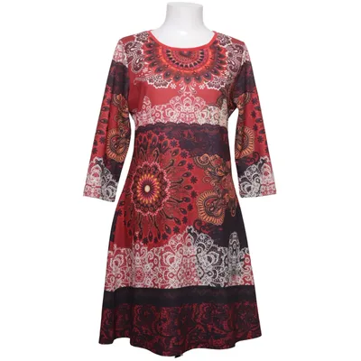 Klänning (Röd, Flerfärgad) från Happi Elastan, Polyester