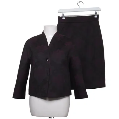 Skirt suit (Black, Purple) from Bialcon Acrylic, Polyester, Wool