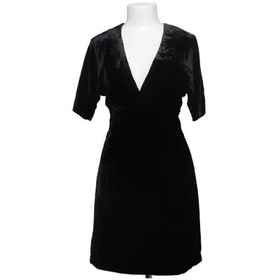 Wrap dress (Black) from By Malina Collection Polyester, Silk