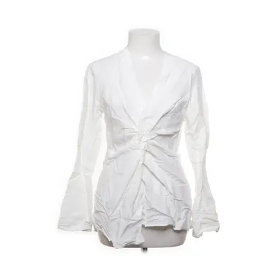 Blouse (Wit) van Zara Woman Linnen, Viscose