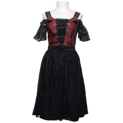 Dirndl (Noir, Rouge) de Fuchs Trachtenmoden Coton, Polyamide, Polyester