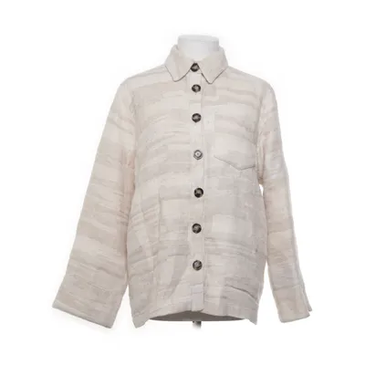 Överskjorta (Beige, Vit) från Julie Fagerholt Acetat, Bomull, Linne, Polyester, Viskos