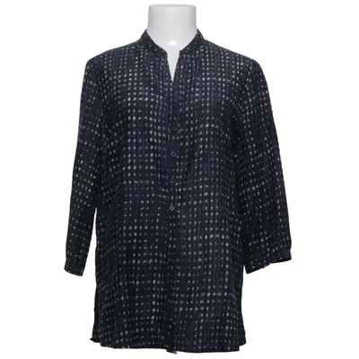 Blouse (Bleu, Noir, Blanc) de Adler Coton, Soie