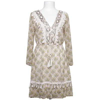 Dress (Yellow, White, Multicolored) from Azara Polyester
