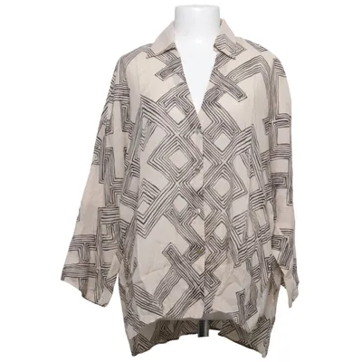 Blouse (Beige, Brown) from Massimo Dutti Cotton
