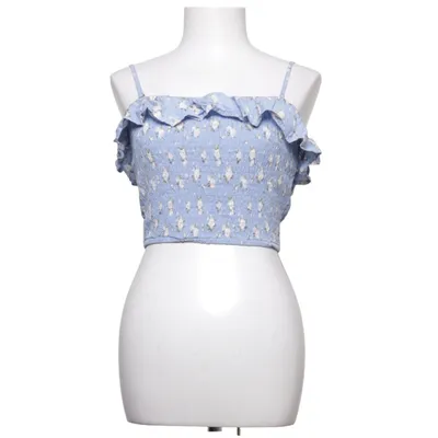 Crop top (Blå) från Hollister Polyamid, Polyester, Viskos