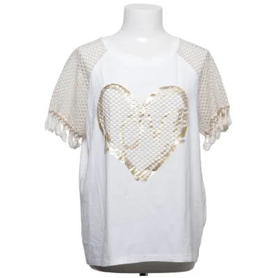 T-shirt (Wit) van Amore Katoen, Elastaan