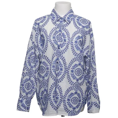 Skjorta (Blå, Vit) från Zara Bomull, Polyester