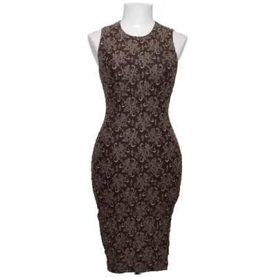 Jurk (Bruin, Beige) van Bisou Bisou Elastaan, Polyamide, Polyester, Viscose