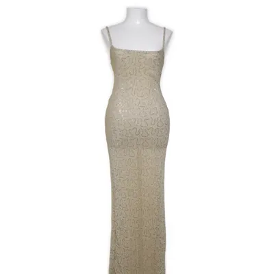 Långklänning (Guldfärgad) från ASOS Design Metallfiber, Polyester